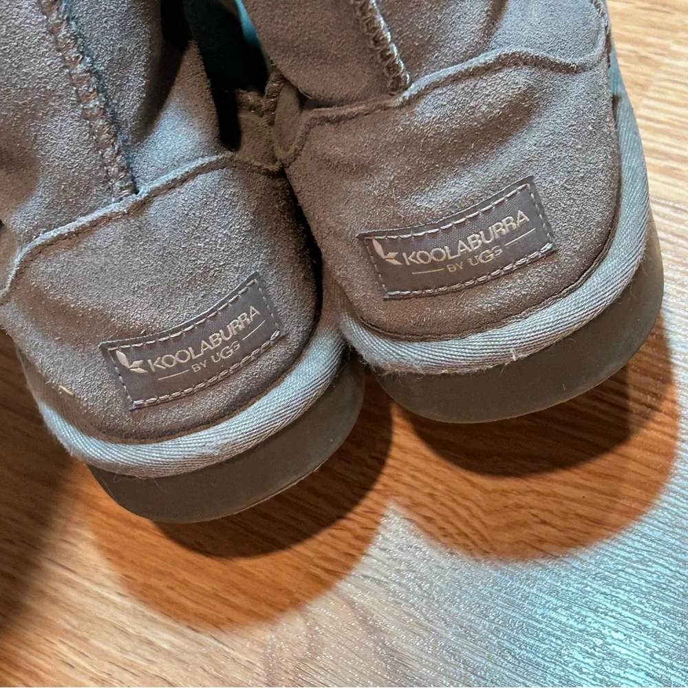 Koolaburra by UGG Victoria Grey Suede Short Winter Boots Girls Size‎ 3